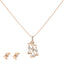 18K Rose Gold & CZ Pendant Set (9.5gm)