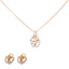 18K Rose Gold & CZ Pendant Set (7gm)