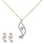 18K Yellow & White Gold Diamond Pendant Set (5.1gm)