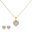 18K Yellow & White Gold Diamond Pendant Set (9.6gm)