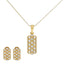 18K Yellow & White Gold Diamond Pendant Set (11.5gm)