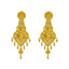 An image of the matching Indian gold earrings from Virani Jewelers.