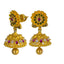 An image showing the side view of the 22K gold drop earrings from Virani Jewelers.