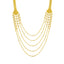 An image showing the beaded mult-strand design of the 22K gold necklace from Virani Jewelers.