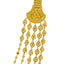 A close-up image of the detail on the 22K gold necklace from Virani Jewelers.