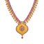 An image showing the colorful embellishments on the 22K gold necklace from Virani Jewelers.