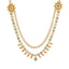 An image of the 22K gold necklace with gemstones from Virani Jewelers.