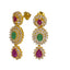 An image showing the side of the Indian gold earrings from Virani Jewelers.