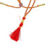 An image of the adjustable strap on an elegant Indian necklace from Virani Jewelers