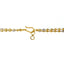 An image of the 22K gold hook-in-eye clasp on an elegant necklace from Virani Jewelers