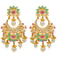 22K Yellow Gold & Gemstone Chandbali Earrings (22.6gm)