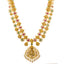 22K Yellow Gold, Gem, CZ, and Pearl Temple Necklace Set (133.3gm)