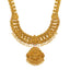 22K Yellow Gold, Gem, CZ, and Pearl Temple Necklace Set (151.5gm)