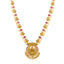 22K Yellow Gold, Gem, CZ, and Pearl Temple Necklace Set (75.4gm)