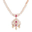 18K Rose Gold Necklace Set w/ 4.42ct Diamonds & Gems (52.9gm)