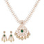 18K Rose Gold Necklace Set w/ 3.40ct Diamonds & Emeralds (55.8gm)