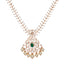 18K Rose Gold Necklace Set w/ 3.40ct Diamonds & Emeralds (55.8gm)