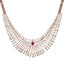 18K Rose Gold Necklace w/ 7.20ct Diamonds & Rubies (51.6gm)