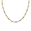 22K Multi Tone Gold Chain W/ Rounded Bead Chain & Glass Blast Bead Accents - Virani Jewelers