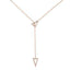 0.17ct 14k Rose Gold Diamond Triangle Lariat Necklace - Virani Jewelers