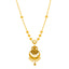 22K Yellow Gold Antique Necklace & Jhumki Earrings Set W/ Laxmi Pendant - Virani Jewelers