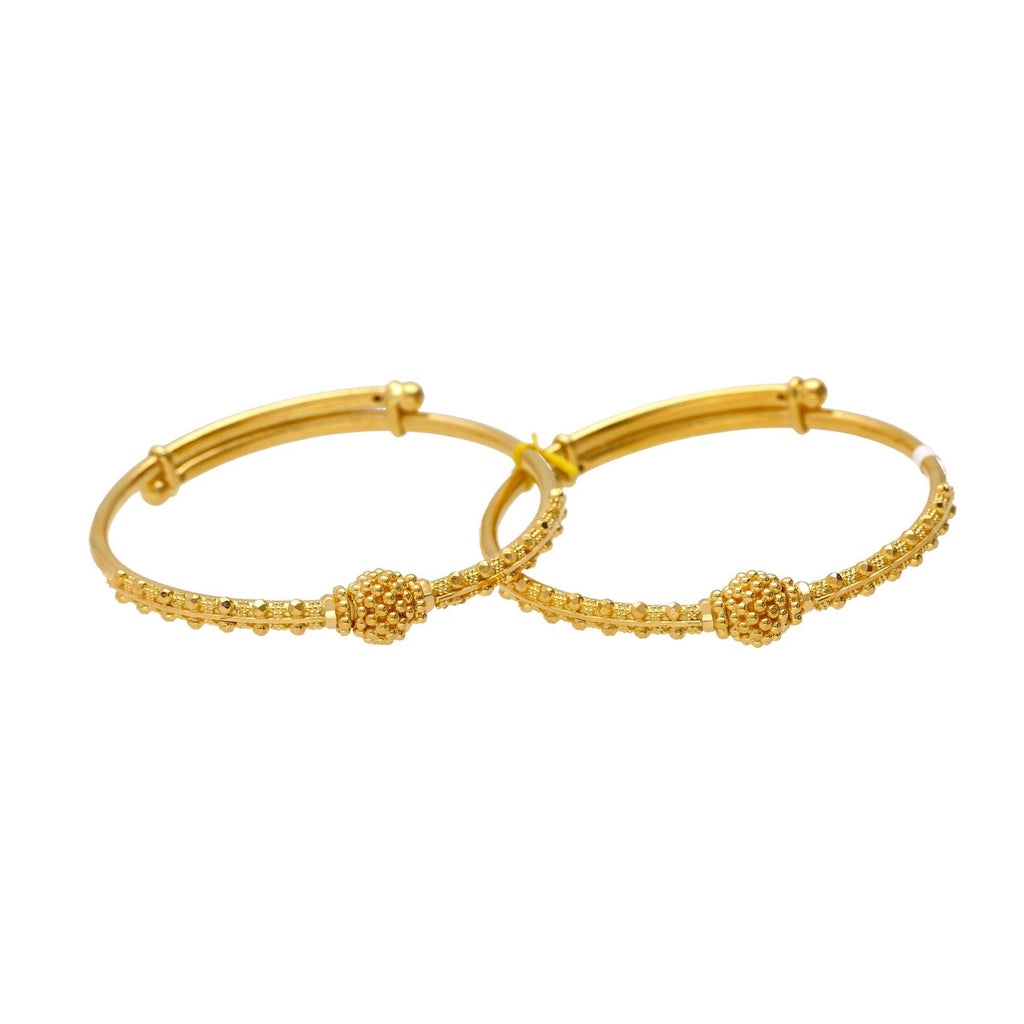 22K Gold Beaded Filigree Baby Bangles (Set of 2) - Virani Jewelers | 
These adorable little 22k gold bangles can be passed down from one generation to the next. Get y...