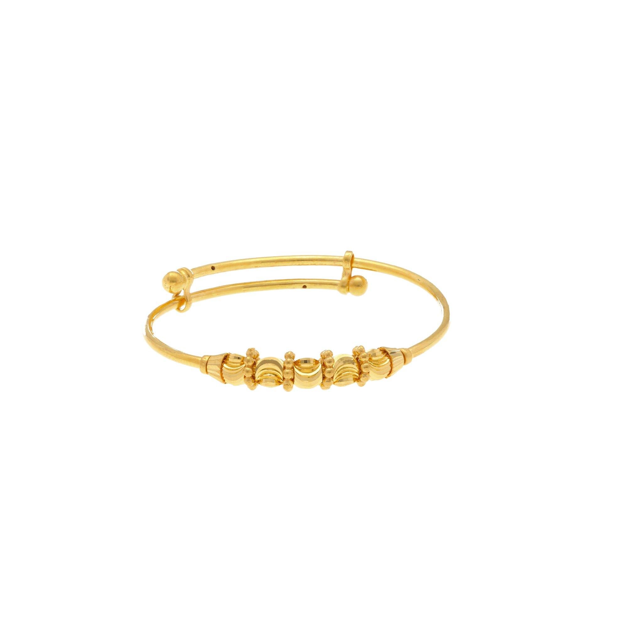 Buy CANDERE - A KALYAN JEWELLERS COMPANY 22K Ethnic Collection Tushi Bangle  for Women (Yellow Gold) 916 at Amazon.in
