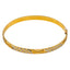 22K Multi Tone Gold Bangle W/ Overlay White Gold Circle Details - Virani Jewelers