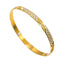 22K Multi Tone Gold Bangle W/ Overlay White Gold Circle Details - Virani Jewelers