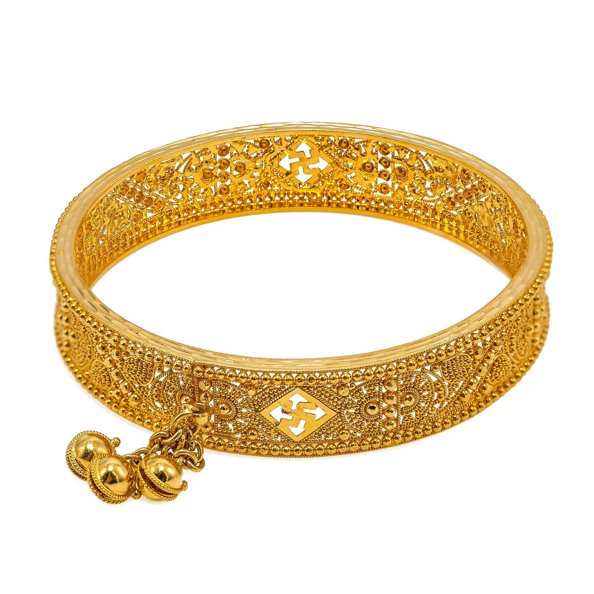 Buy Royal Heart Flower Design Gold Bracelet Online - Branta – Brantashop