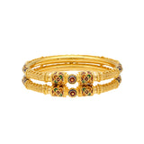 22K Yellow Gold Meenakari Bangles Set of 2 (45.4 grams) | 
These beautiful Meenakari bangle set of 2 have a traditional Indian style and can be worn with e...