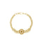 22K Yellow Gold Elegant Link Peace Bracelet W/ Kundans, 8.6 grams - Virani Jewelers