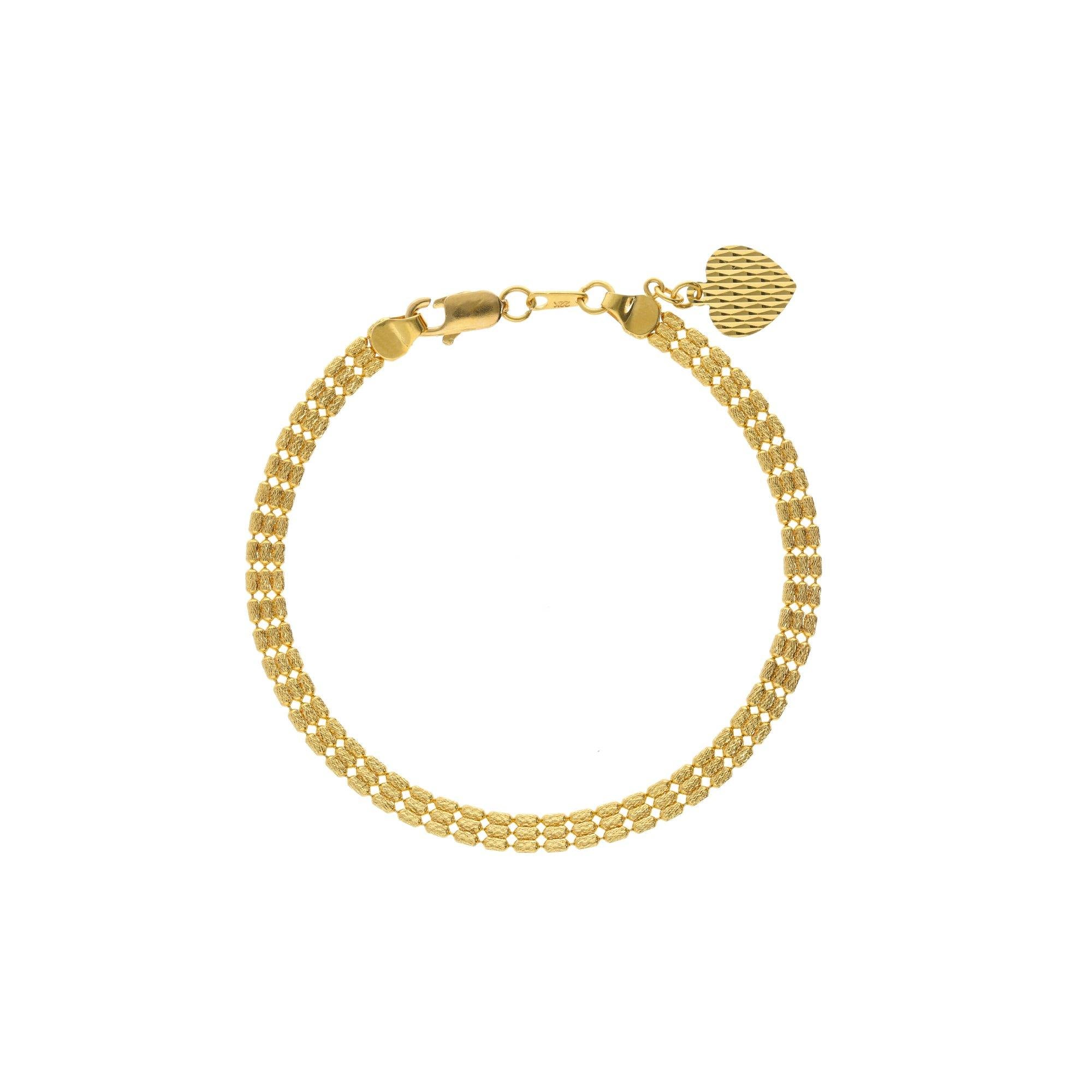 22k Plain Gold Bracelet JGS-2103-00510 – Jewelegance