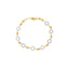 22K Yellow Gold Link Peace Bracelet W/ White Gold Disc Accents, 6.5 grams - Virani Jewelers