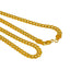 22K Yellow Gold Long Cuban Link Chain W/ Hammered Details, 24 Inches - Virani Jewelers