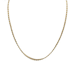 22K Multi Tone Gold Chain W/ Double Clustered Beaded Chain - Virani Jewelers