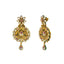 22K Yellow Gold Drop Earrings W/ Kundan & Vintage Design - Virani Jewelers