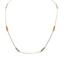 22K Multi Tone Gold Chain W/ White & Rose Gold Detailed Pipe Beads, Size 18.5 - Virani Jewelers