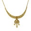 22K Yellow Gold Meenakari Necklace Set W/ Beaded Filigree & Jhumki Earrings - Virani Jewelers