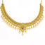 22K Yellow Gold Uncut Diamond Necklace W/16.8ct Uncut Diamonds, Rubies, Emeralds & Drop Pearls - Virani Jewelers