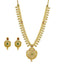 22K Yellow Gold Uncut Diamond Necklace & Earrings Mango Set W/ 21.9ct Uncut Diamonds, Emeralds, Rubies & Pearls - Virani Jewelers