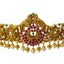 22K Yellow Gold Peacock Vaddanam Waist Belt W/ Emeralds, Rubies, Pearls & Detachable Centerpiece - Virani Jewelers