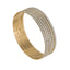 22K Multi Tone Gold Bangles, Set of 6 W/ Circle Textured Design & 64.9g Gold Weight - Virani Jewelers