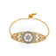 22K Multi Tone Gold Bracelet W/ CZ Gems, Wheel Spoke Design & Drawstring Closure - Virani Jewelers