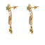 22K Multi Tone Gold Chandbali Earrings W/ Rubies, Emeralds, CZ Gems & Double Pendants - Virani Jewelers