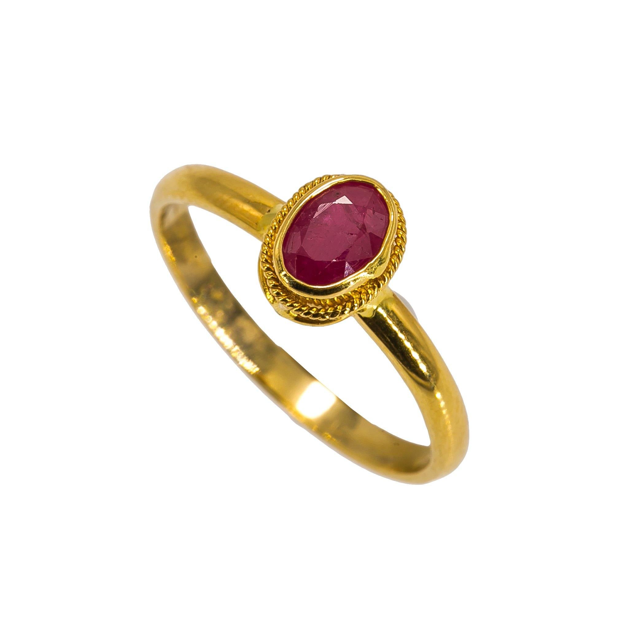 Buy 14k Ruby Boomerang Vanki Ring Impeccably Handcrafted Solid Online in  India 