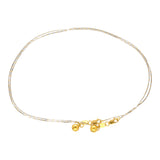 22K Multi-Tone Gold Rope Anklets (6.6 grams) | 
This adorable gold ankle bracelet with 22k gold beaded accents has a simple and chic design.Feat...