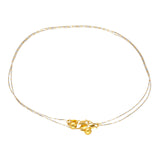 22K Multi-Tone Gold Rope Anklets (6.6 grams) | 
This adorable gold ankle bracelet with 22k gold beaded accents has a simple and chic design.Feat...