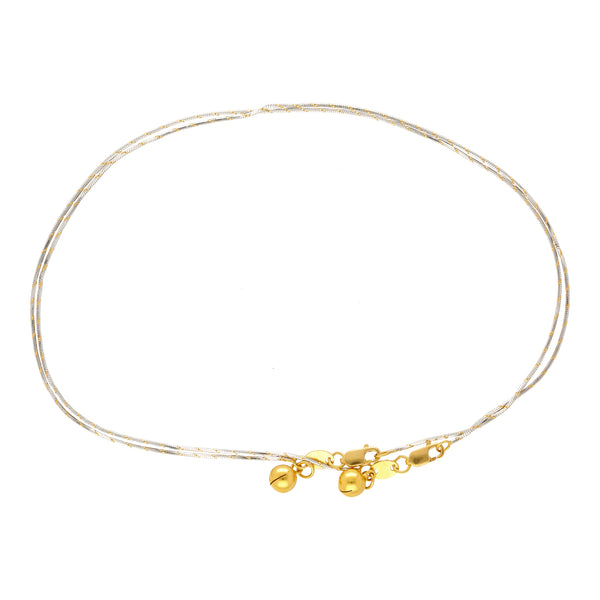 22K Multi-Tone Gold Rope Anklets (6.6 grams) | 
This adorable gold ankle bracelet with 22k gold beaded accents has a simple and chic design.Feat...