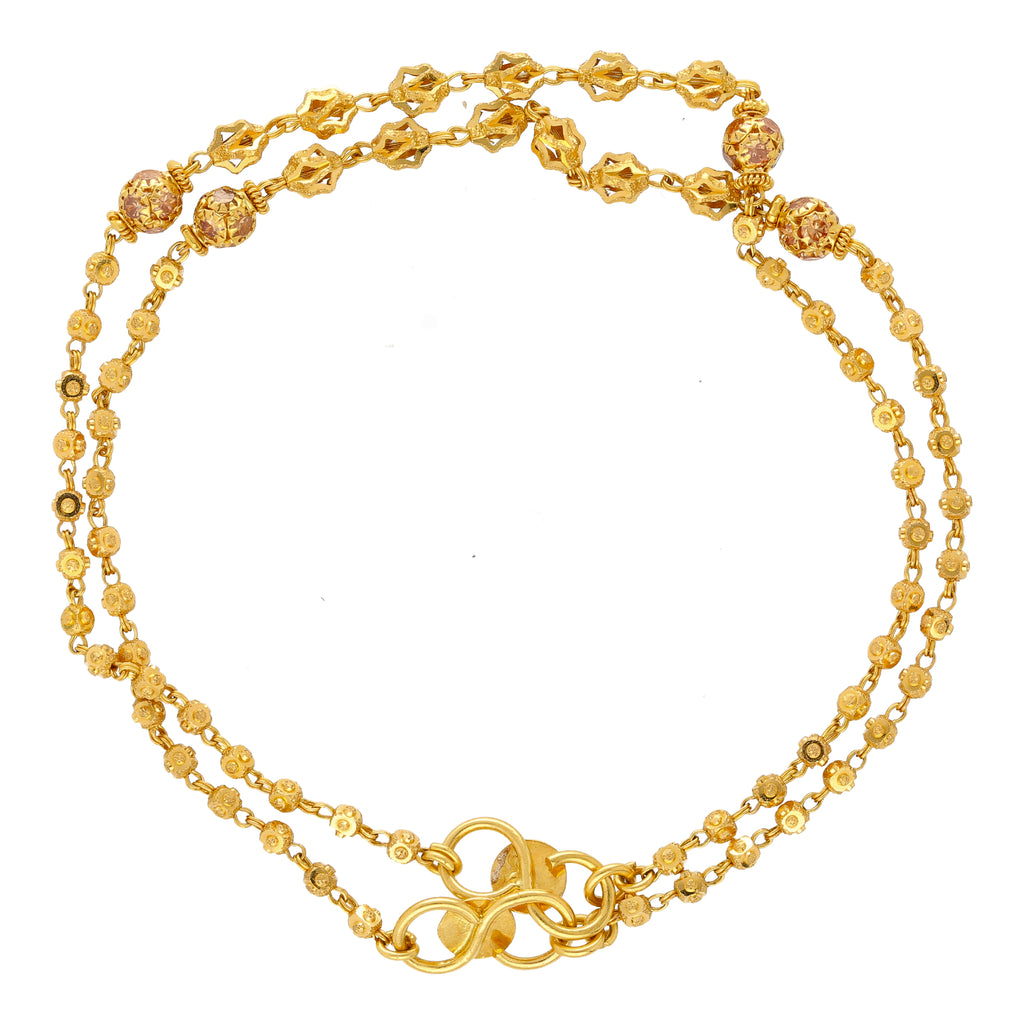 22K Yellow Gold Beaded Anklets (10.6 grams) | 
Wear this decadent 22k gold anklet with your favoirtie casual or traditional looks for an elegan...